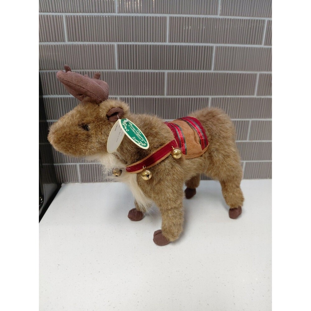The Bearington Collection Bell V. Deer Retired Reindeer Stuffed Plush Bells USA